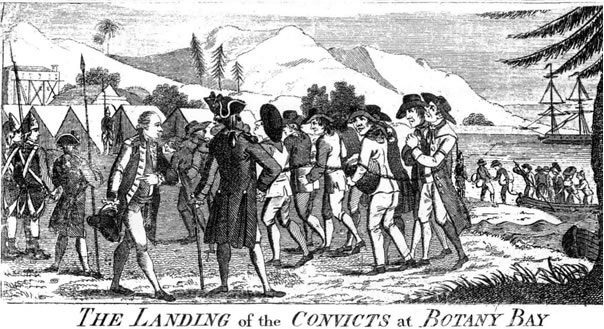 Landing of the convicts