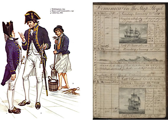 Offiers Uniform and Ships Log